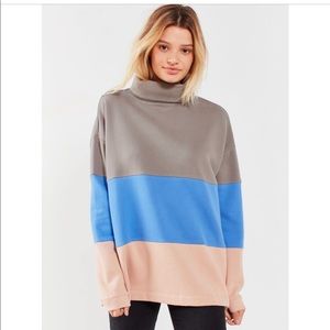 Urban Outfitters Colorblock Turtle Neck Tunic Top